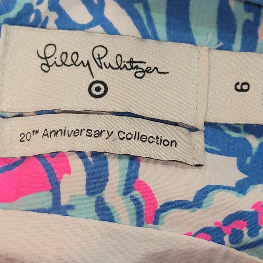 Not Available-Lilly Pulitzer Blue and Pink Anniversary Dress Size 6 - Picture 7 of 9
